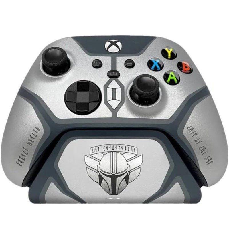 Razer Limited Edition Mandalorian Wireless Pro Controller & Quick Charging Stand Bundle for Xbox Series X|S, Xbox One: Impulse Triggers - Textured Grips - 12hr Battery Life - Magnetic Secure Charging Razer Limited Edition Mandalorian Wireless Pro Controller & Quick Charging Stand Bundle for Xbox Series X|S, Xbox One: Impulse Triggers - Textured Grips - 12hr Battery Life - Magnetic Secure Charging